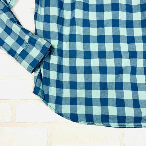 AMERICAN EAGLE MEN BLUE SLIM FIT EVERYDAY BUTTON-UP SHIRT, Super Soft Size Med - Picture 9 of 12